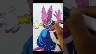 Part 2 of beerus drawing shortsanimedrawing [upl. by Aubreir]