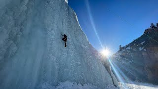 Ice Climbing in Lake City Ice Park February 2024 [upl. by Eicnahc]