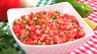 Receta de Pico de Gallo  Ensalada Mexicana [upl. by Eibrad]