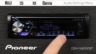 How To  Audio Settings Menu on Pioneer InDash Receivers 2018 [upl. by Kenwood801]