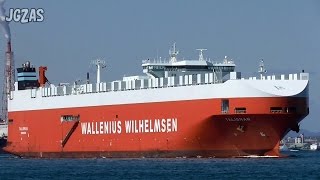 巨大船 TALISMAN Vehicles carrier 自動車運搬船 WALLENIUS WILHELMSEN 関門海峡 2016MAR [upl. by Aifoz616]