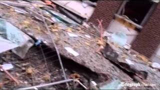 Amateur footage shows bomb blast wreckage [upl. by Leontina]