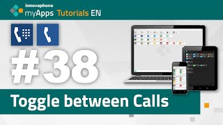 38 myApps Tutorial — Phone App amp Softphone App  Toggle between Calls 14r2  EN [upl. by Ailelc394]