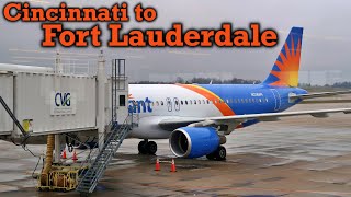 Full Flight Allegiant Air A320 Cincinnati to Fort Lauderdale CVGFLL [upl. by Klemens]