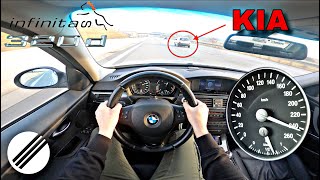 BMW E90 320d STAGE 1 INFINITAS TOP SPEED DRIVE ON GERMAN AUTOBAHN 🏎 [upl. by Eseilana598]