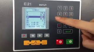 Estun E21 nc press brake operation [upl. by Ivek]