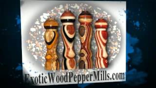 Exotic Wood Pepper Mills Art Gallery [upl. by Bixby]