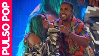 KAROL G y ROMEO SANTOS cantan OBSESION en concierto de AVENTURA 😱🔥  Inmortal Tour Los Angeles [upl. by Eecrad]