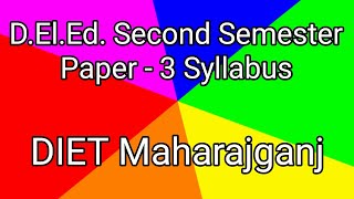 DElEd Second Semester Paper 3 Syllabus teaching syllabus education [upl. by Yob]