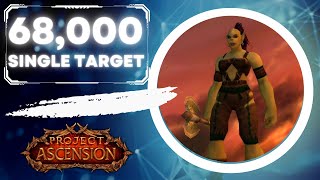 68000 DPS Single Target optomized Project Ascension Classless WoW Season 9 [upl. by Conall955]