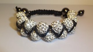 Double shamballa bracelet  Podwójna bransoletka shamballa [upl. by Orhtej]