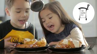 TINY SQUARE FEET Cooking with Keion amp Kanae Yorkshire Pudding Yorkies [upl. by Perrin]