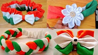 4 Different Styles Hair Band Making at HOME  Hair Band Tutorial  Handmade HairBand Making Sewtips [upl. by Nodnyl]