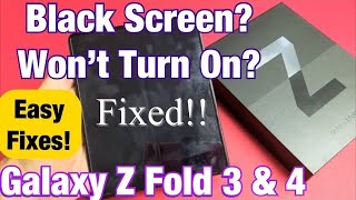 Galaxy Z Fold 3 amp 4 Black Screen Wont Turn On Easy Fixes [upl. by Deutsch]