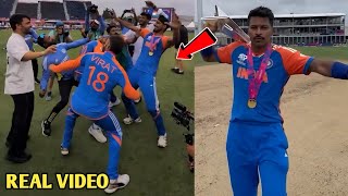 Virat Kohli Arshdeep Singh Hardik Pandya crazy dance celebration after India won the T20 World Cup [upl. by Na]