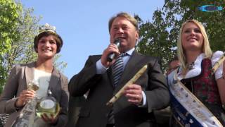 Spargelanstich 2014 auf dem Münchner Viktualienmarkt mit Spargelkönigin Sina I [upl. by Corvese]