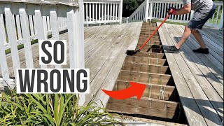 Remodeling This Old Deck  HUGE Transformation [upl. by Nuawad]