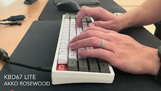 Akko Rosewood Stock  Kbd67 Lite  FR4  Typing Sounds [upl. by Sidnala]