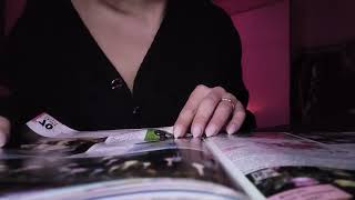 no talking 👄 New asmr page turning📒📰 Finger licking squeezing slow for sleep 🤗 by 🍒 [upl. by Dremann850]