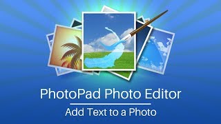 How to Add Text to a Photo  PhotoPad Photo Editing Tutorial [upl. by Adelaide415]