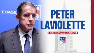 New York Rangers Peter Laviolette Postgame Media Availability  September 30 2023 [upl. by Soinotna]