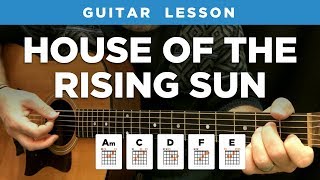 🎸 quotHouse of the Rising Sunquot guitar lesson w chords amp tabs The Animals [upl. by Wohlert207]