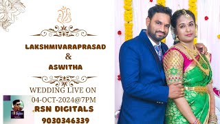 Lakshmi VaraPrasad With Aswitha Wedding Live On 04Oct20247pm [upl. by Nyre710]