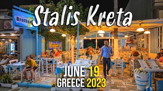 Stalis Crete walking tour 4k Kreta Greece 2023 [upl. by Erna542]