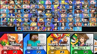 Super Smash Bros Ultimate  All Characters [upl. by Alban]