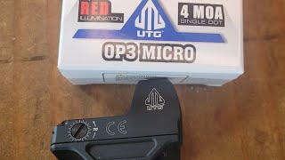 UTG OP3 Micro optic Review and Test pistol and rifle optic [upl. by Aivax615]