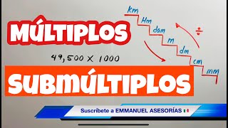 MULTIPLOS Y SUBMULTIPLOS  Conversiones de Unidades paso a paso [upl. by Wester]