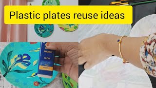 Plastic plates Reuse ideas  DIY Brighten Up by Nadi  Malayalam  Art amp Craft [upl. by Ahsienor]