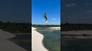 Huge Kitesurfing Jump off a massive Dune 🤯😱 [upl. by Ahsika409]