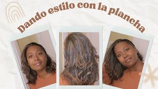 Cómo hacer ondas con la plancha en cabello con alisado permanente  Mi rutina paso a paso [upl. by Ehtnax]