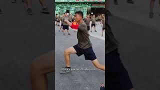 The training of young soldiers the youth is strong the country is strong martialarts kungfu [upl. by Ocin]