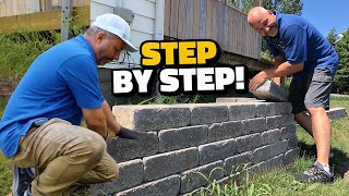 How to Build a Retaining Wall  Step by Step [upl. by Allecnirp362]