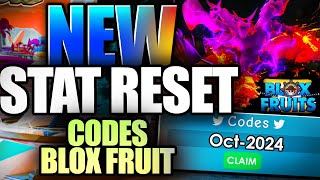 ALL WORKING STAT RESET CODES in Blox Fruits OCTOBER 2024 [upl. by Atterehs279]