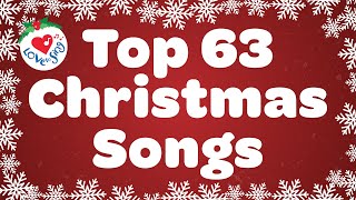 Top 63 Christmas Songs and Carols with Lyrics 🎅 Merry Christmas 🎄 [upl. by Anegal]