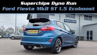 Superchips Dyno Run  Ford Fiesta MK8 ST 15 EcoBoost 200PS [upl. by Ellek136]