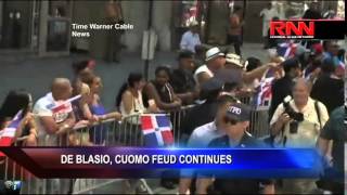 Mayor Bill de Blasio is booed at Dominican Day Parade [upl. by Annayi135]