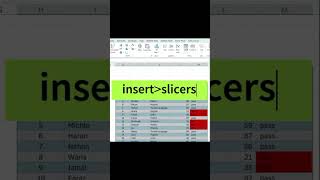 Applly slicers in MS excel filter easy excel excelformula exceltips [upl. by Laural599]