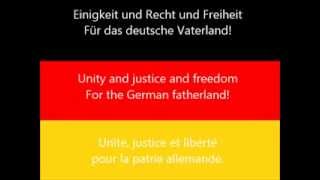 Lied der Deutschen Deutschlandlied  National anthem of Germany Hymne national de lAllemagne [upl. by Airekahs]