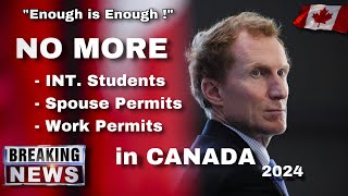 Canada Immigration Minister Latest Update  Breaking News  3 Big Changes in 2024 [upl. by Woermer]