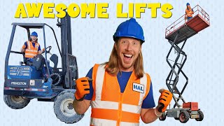 Construction Vehicles  Handyman Hal uses Forklift  Constitution Lifts [upl. by Eramat]