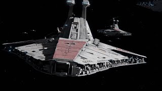 Republic Venator Class Star Destroyer Fleet Exiting Hyperspace  Short Animation [upl. by Ado]