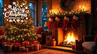 Beautiful Instrumental Christmas Music with Fireplace 🔥 Relaxing Christmas Carol Music [upl. by Nuahsyd427]