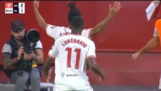 Chidera Ejuke Goal Sevilla vs Real Valladolid 21 Goals and Extended Highlights [upl. by Nimesay259]