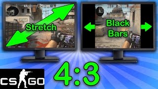 CSGO 43 Resolution Tutorial Stretched amp Black Bars [upl. by Felipe]