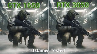 Nvidia GTX 1650 vs RTX 3050  10 Games tested [upl. by Llerdna]