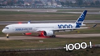 New Airbus A3501000 flight testing at Toulouse Blagnac Airport [upl. by Eiroc83]